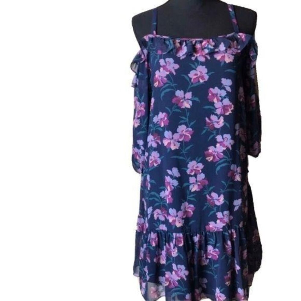 Highline Collective Cold Shoulder Dress Purple Small Cute Easter Feminine